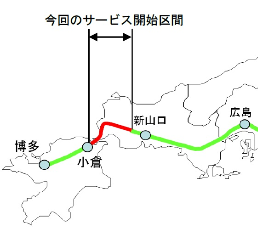 今回のサービス開始区間