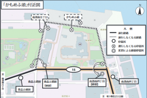 「かもめふ頭」付近図