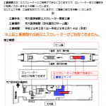 市大医学部駅 エスカレーター工事のお知らせ