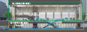 地上・地下駅前広場の整備イメージ