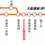 大船渡線 BRT 路線概要図