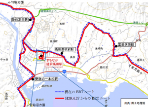 まちなか陸前高田駅位置図