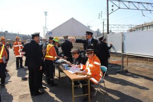 山口地域鉄道部 列車事故総合訓練