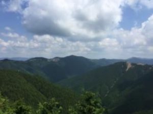 車窓から望む高野龍神スカイライン