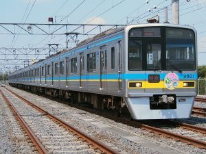 臨時列車「ほくそう春まつり号」として運転予定の北総鉄道9800形