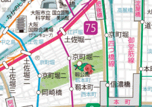 「京町堀一」停留所が正しい名称